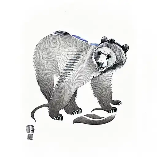 Grizzly Bear And Cub