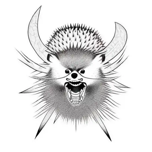 An Agressive Porcupine That Holds A Military Man-portable Air-defence System