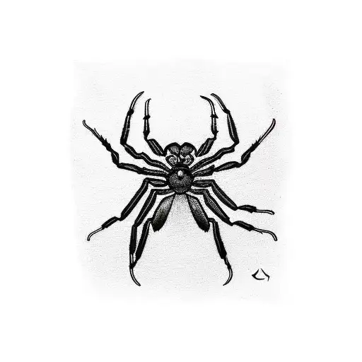 Spider With Red Eyes On Back