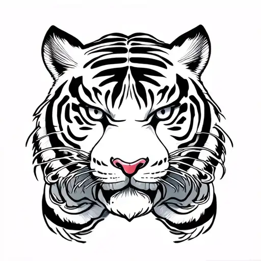 Japanese Traditional Style Sleeve Sketch With Tiger