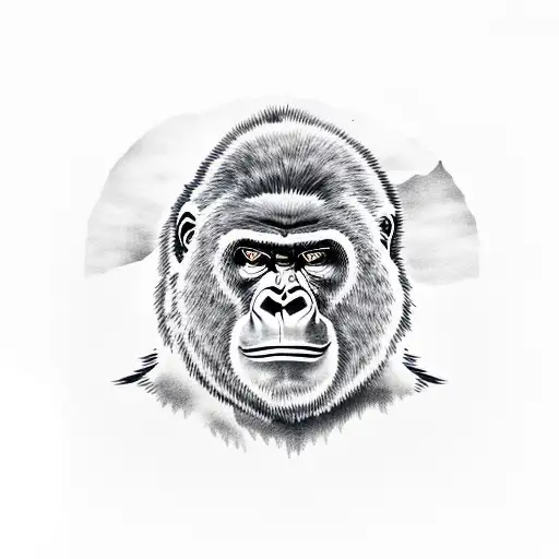 Silver Black Gorilla With M