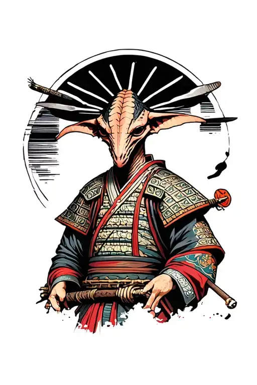 Jar Jar Binks Samurai Warrior