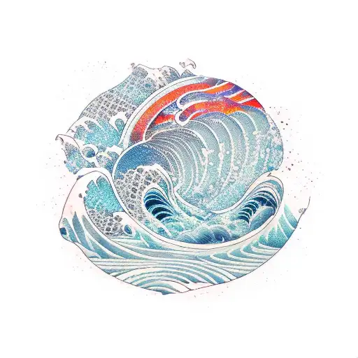 Water Waves Changing Its Direction From The Vibration Of Techno Music