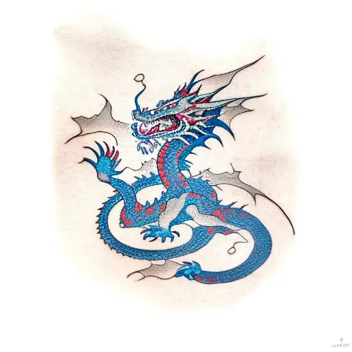 A Dragon Dj Spinning Records At A Disco