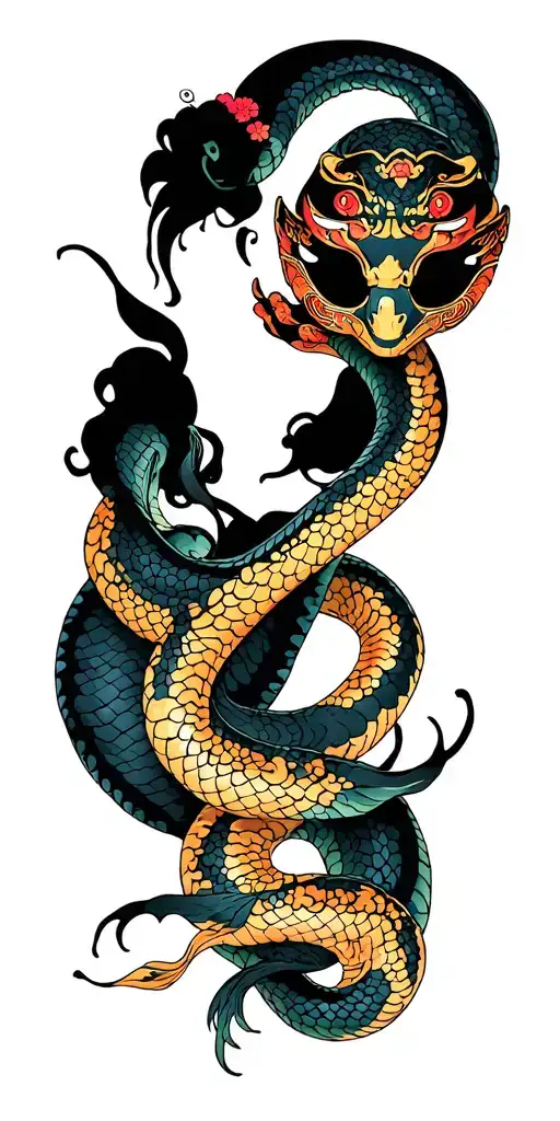 Only Mask Snake Wrapped