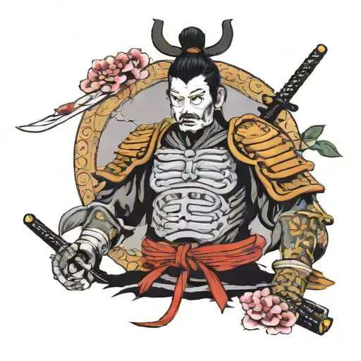 Samurai Body With A Tv For A Head