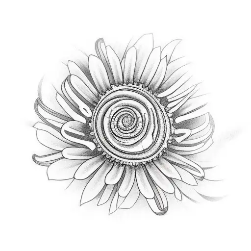 A Snake Wrapping Around A Daisy