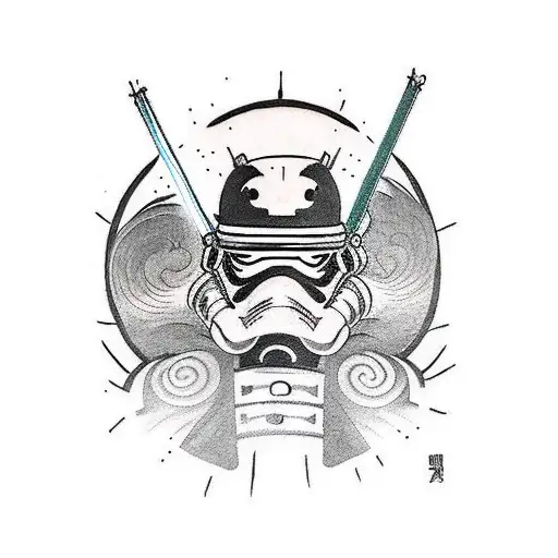 Samurai Lightsaber Battle