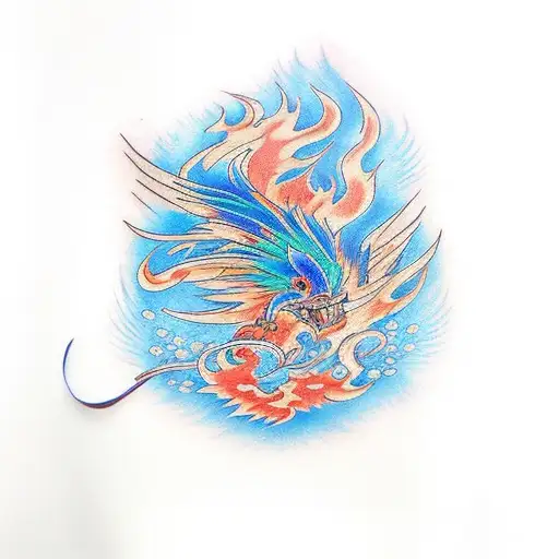 Blue Flame Phoenix