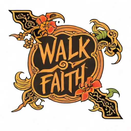 Lettering Walk By Faith Not By Sight