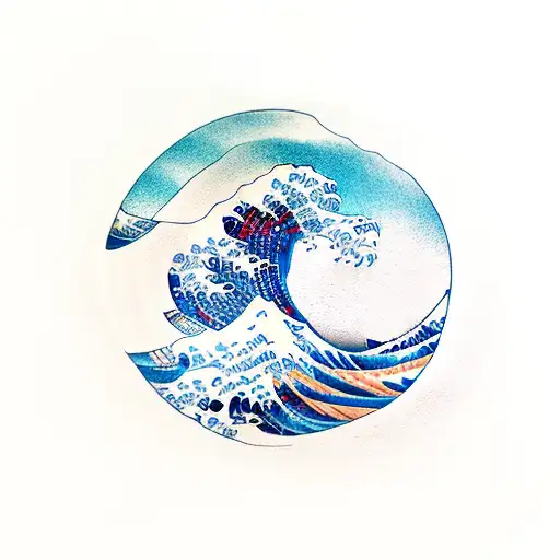 Enso Circle Type Kanagawa Wave