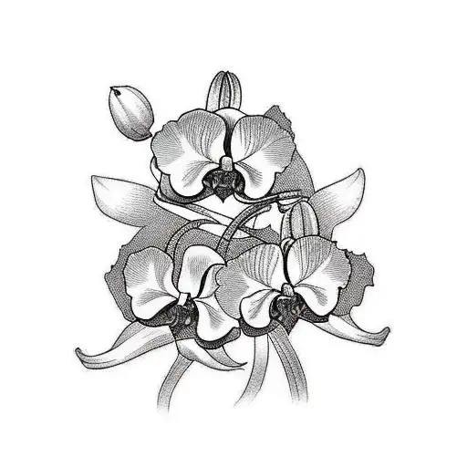 A Tattoo With An Orchid