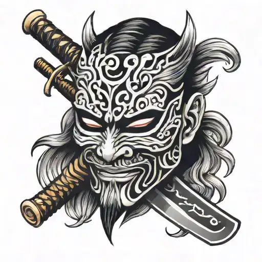 Mask With Katana