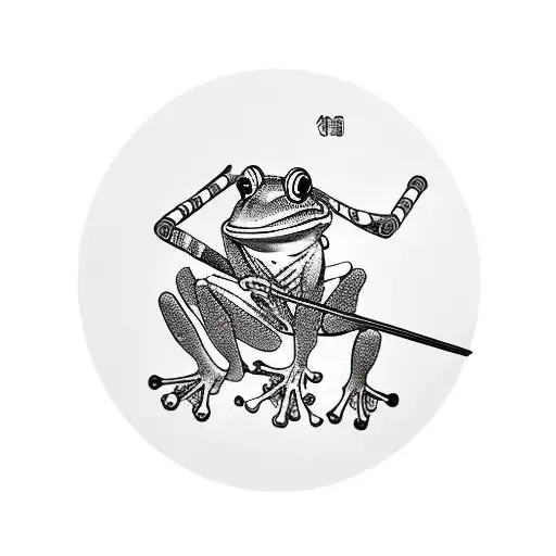 Frog Samurai On Chopsticks