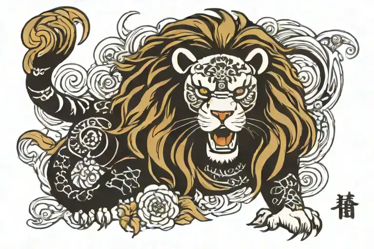 Zodiac Sign Leo With Art Tech Fusion