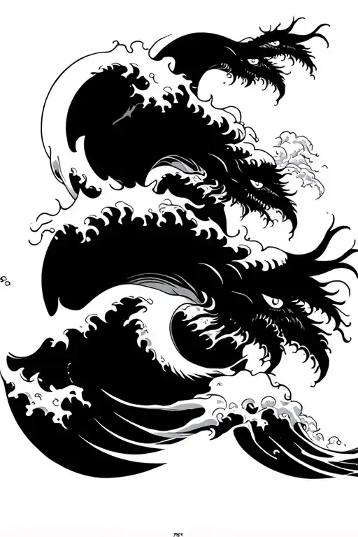Ocean Wave Sea Monsters