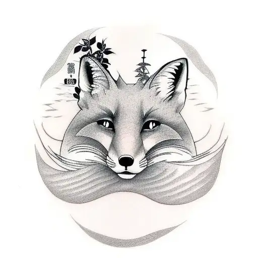 Fox Inside Grapevine Circle