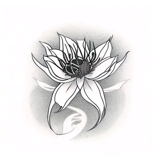 Spider Lily With Koi