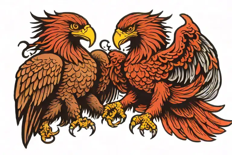 Good Vs Evil Eagle Fighting