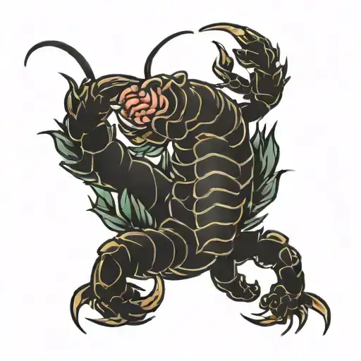 Scorpion And Peony