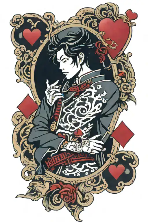 Jack Of Hearts Card And Anime Inspired