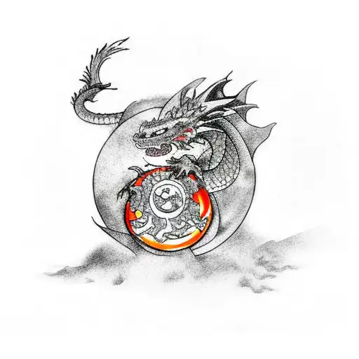 Dragon Holding Dragon Ball