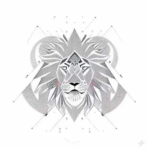 Stmpd Records Logo Of Lion In Geometric Print