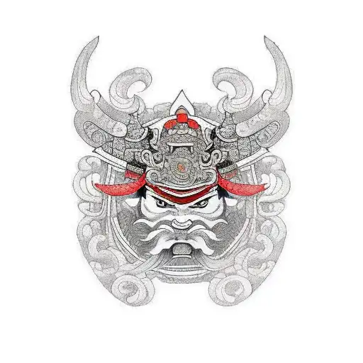 Samurai With Temples