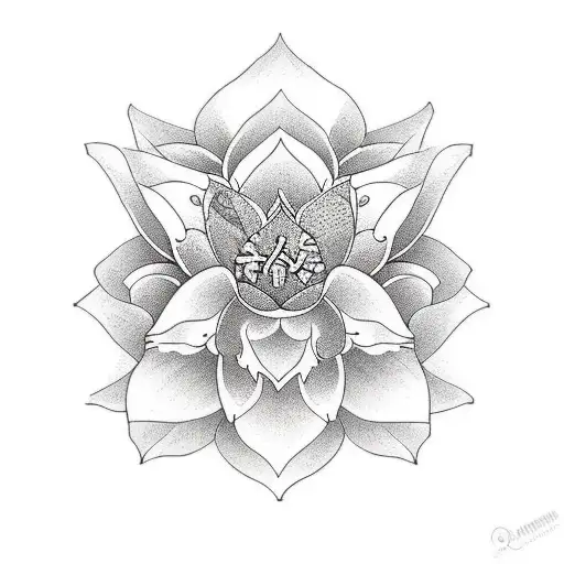 Lotus Flowe With Quote