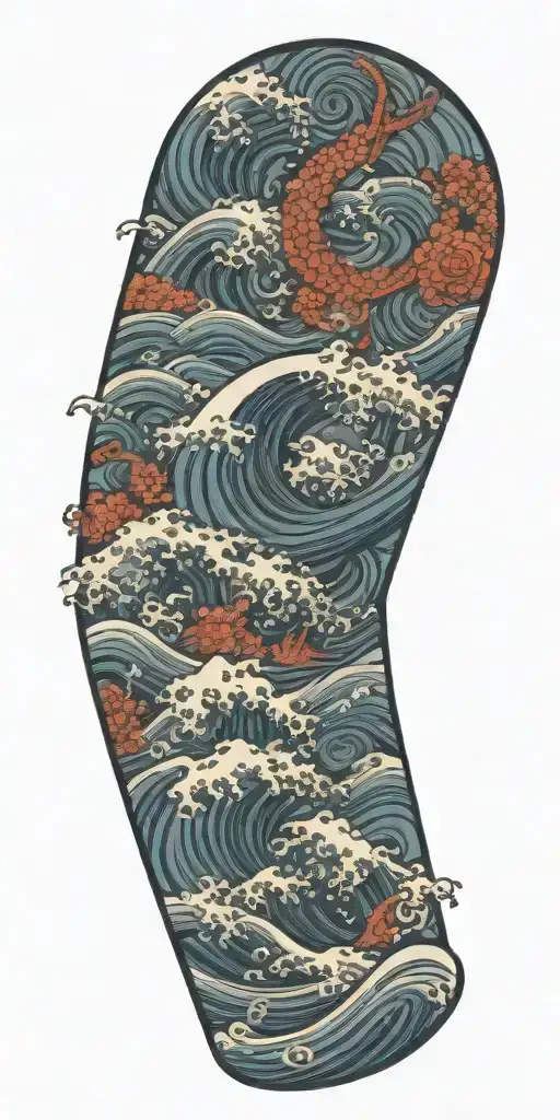 Waves Black And White Tribal Symbols