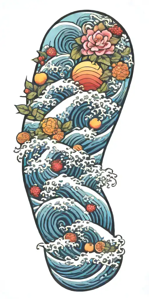 Waves Fruit Sun
