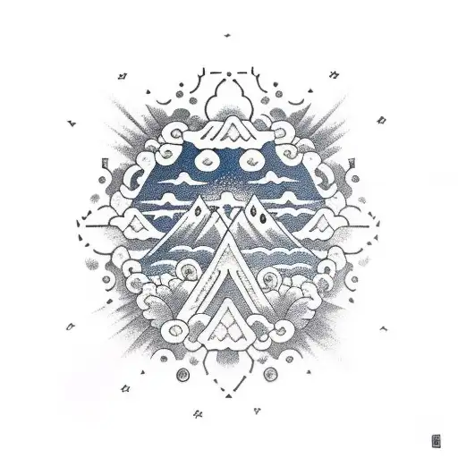 Ohana Hawaiian Theme With Sky And Ocean