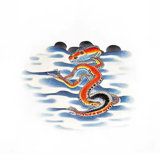 Salamander Emerging In The Fire