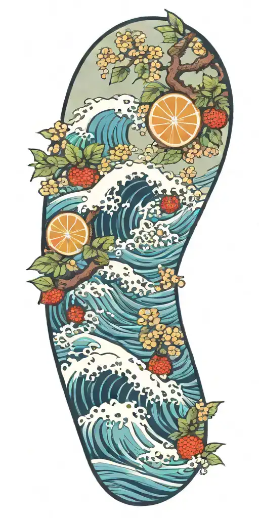 Waves Fruit Trees Sun