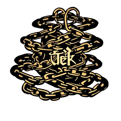 Chains With The Word Twisted Luck Wrapped Around It