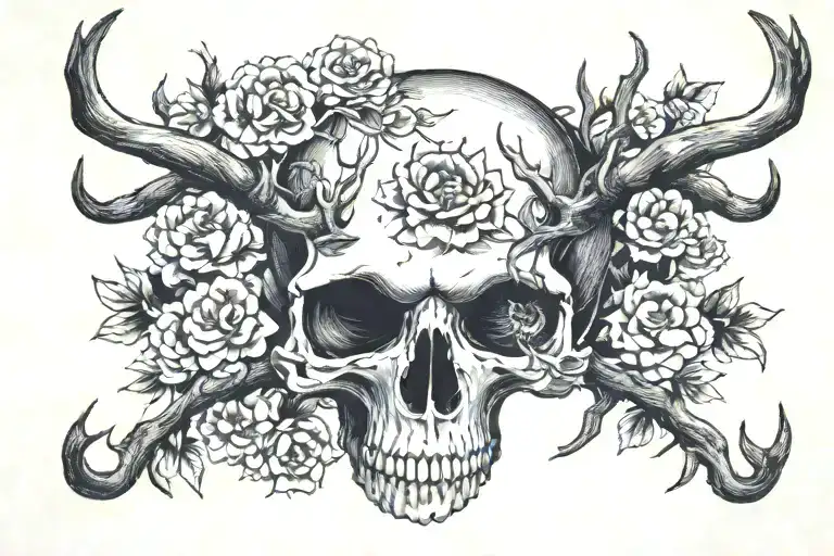 Skull And Antlers