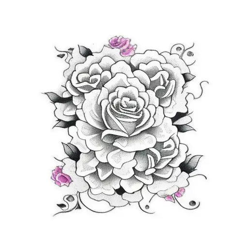 Vine With Roses Throns And A Butterfly