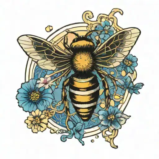 Kintsugi Bee With Infinity Symbol Wings