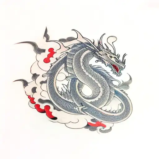 2 Dragons With Sword Down The Middle