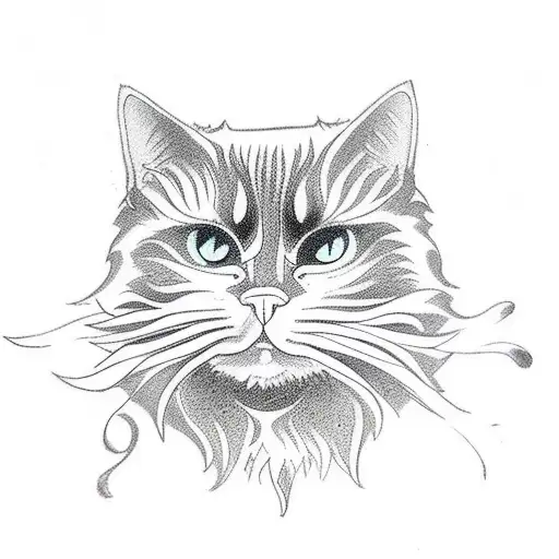 Black Cat With White And Black Cat