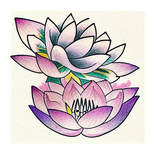 Lotus Flower Colorfull