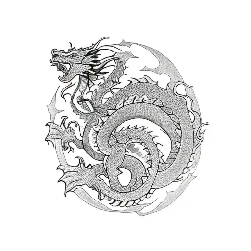 Dragon From Left Hand To Right Hand