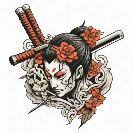 Katana And Heart
