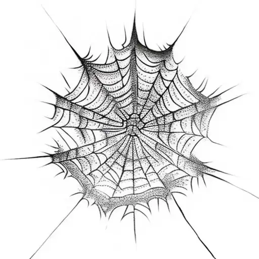 Spider Web On The Back Of The Hand