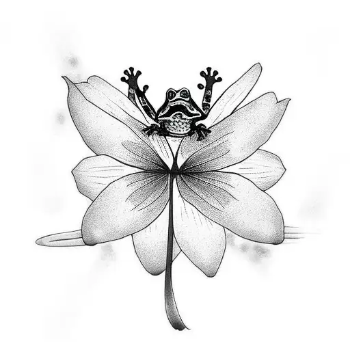 Frog On A Lilly Pad Catching A Dragonfly