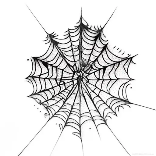 Spider Web On The Back Of The Hand