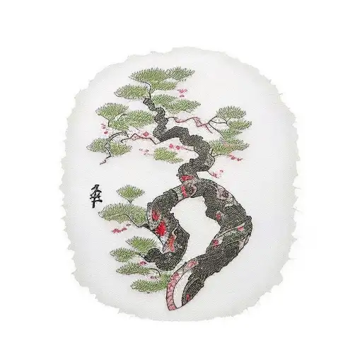 Kintsugi Tattoo Of A Willow Tree