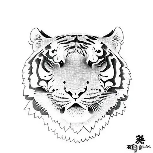 Tiger Face With Heart