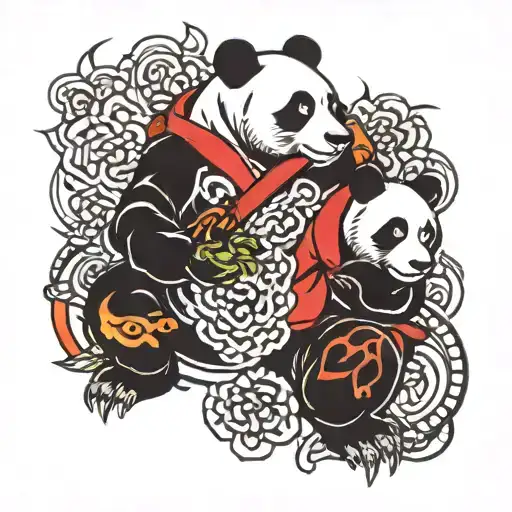 Yakuza Panda Tattoo Design