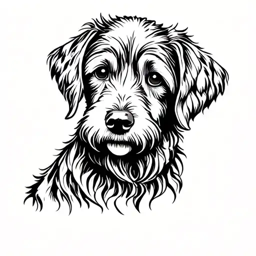 Black Labradoodle Minimalist